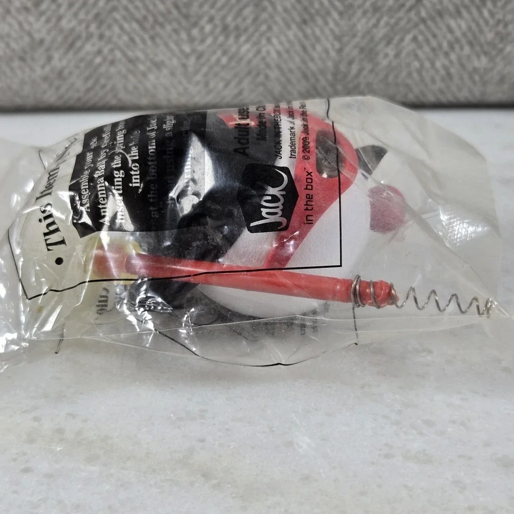 Lot of 3 Vtg Jack In The Box Antenna Toppers Sealed Classic Jack Snowman Basebal